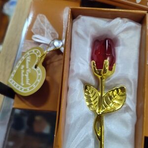 Gold and Red Rose Jewelry